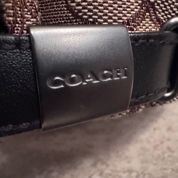 Coach Signature Pattern Tan and Black Men's Hat like new - Picture 3 of 6